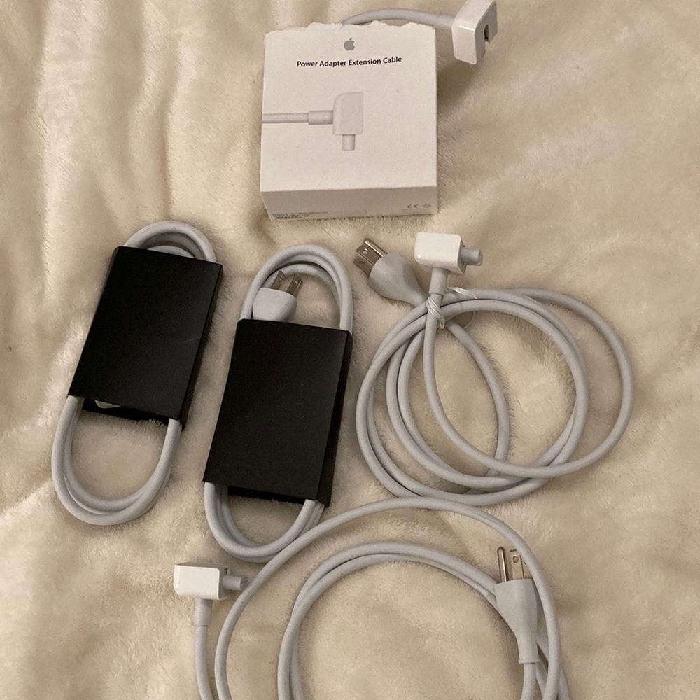 Five Apple Power Adapter Extension Cables